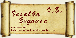 Veselka Begović vizit kartica